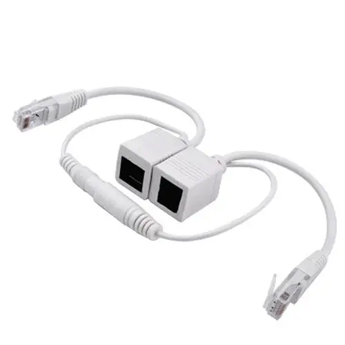White Ethernet Cable Poe Splitter 5v Micro Usb For POE Switch