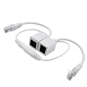 לבן ethernet כבל poe ספליטר 5v מיקרו usb עבור POE מתג