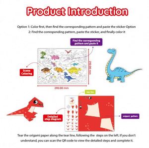 Libro de Actividades Multifuncional para Niños: Reconocimiento de Dinosaurios, Animales Marinos y Entornos Naturales - Product Image 5