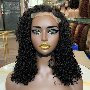 14 - Inch 5*5 Closure Serene Elegance: Curly Bob <b>Wig</b>, Nature Color for a Calming Presence - Product Image 1