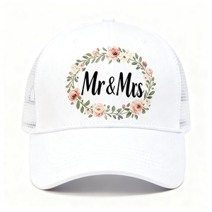 कस्टम लोगो मुद्रण सफेद घुमावदार ब्रिम शादी टोपी पुरुषों महिला ट्रक बेसबॉल कैप उच्च गुणवत्ता - Product Image 2