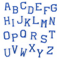 Patch brodé 3D coloré en lettres de l'alphabet A-Z, thermocollant, pour la décoration de sweat-shirts, vestes et sacs