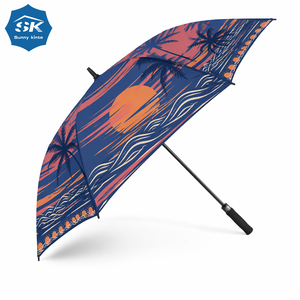 Parapluie de <span class=keywords><strong>golf</strong></span> de haute qualité avec impression coucher de soleil, logo personnalisé, robuste, <span class=keywords><strong>prix</strong></span> d'usine, parapluies à manche pour hommes et femmes - Product Image 1