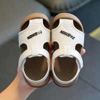 Nouvelles sandales d'été pour enfants, sandales de plage pour bébés, sandales à bout ouvert pour tout-petits, unisexes, à boucles et crochets, rayées, style Birkenstock