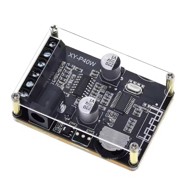 Bluetooth 5.0 Stereo Audio Power Amplifier Board 40Wx2 Bluetooth Receiver DC 12/24V Supply XY-P40W