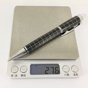 ACMECN काले चेकर धातु कलम चढ़ाना चांदी ट्रिम मोड़ वापस लेने योग्य Ballpoint कलम क्रिस्टल कस्टम लोगो धातु बॉल पेन - Product Image 5