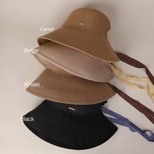 หมวกปีกกว้างกันแดดสำหรับผู้หญิง รุ่นใหม่ล่าสุดประจำปี 2025 สำหรับฤดูใบไม้ผลิและฤดูร้อน  แบบสบายๆ ระบายอากาศได้ดี พับเก็บได้ ทำจากฟางกระดาษ พร้อมสายรัด - Product Image 3