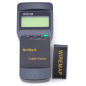נייד משולב אלחוטי רשת בודק SC-8108 LCD דיגיטלי מחשב נתונים רשת CAT5 RJ45 LAN טלפון כבלי Tester Meter