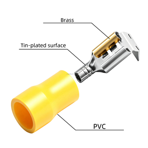 Terminal de Desconexión Hembra Aislado de PVC Gaopeng, <span class=keywords><strong>Conector</strong></span> de Cable Eléctrico de Cobre <span class=keywords><strong>para</strong></span> Crimpado - Product Image 2