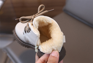 Trẻ Em Ấm Áp Mùa Đông Khởi Động Giày Cô Gái Mới 'Da Khởi Động Mùa Thu/Mùa Đông Bé Bốt Mắt Cá Chân Mùa Thu Giữa Cao Tops - Product Image 6