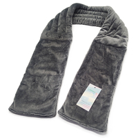 Compresse chauffante longue gris foncé, chauffable au micro-ondes, pour soulagement de la douleur au cou – Meilleure vente