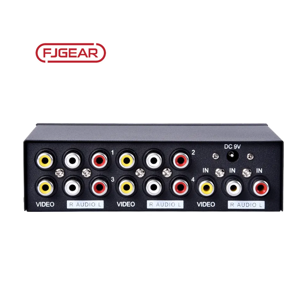 Séparateur AV vidéo et audio, en stock, 1 en 4 sorties, pour autre maison, accessoires audio et vidéo FJGEAR