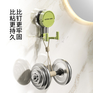 Excellent Suction Cup <b>Hook</b> Round Wall Mounted Strong Adhesive Waterproof Non Slip <b>Kitchen</b> Bathroom <b>Hook</b> - Product Image 4