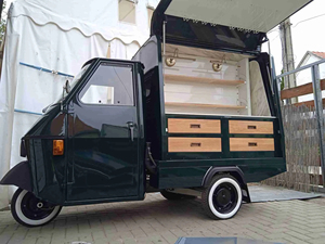 Camiones Eléctricos <span class=keywords><strong>de</strong></span> 3 Ruedas Tipo Ape 50, Mini Carritos <span class=keywords><strong>de</strong></span> Comida, Motocicleta para Venta <span class=keywords><strong>de</strong></span> <span class=keywords><strong>Vino</strong></span> y Champaña en Bodas, con Equipo Comercial para Cerveza - Product Image 3