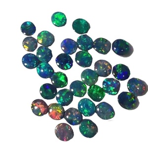 Lot de cabochons en différentes tailles <span class=keywords><strong>opale</strong></span> noir éthiopien, pierres précieuses naturelles en vrac, livraison gratuite - Product Image 2