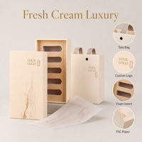 Boîte cadeau écologique pour petits flacons avec sac fourre-tout, logo personnalisé, emballage minimaliste crème pour vernis à ongles et parfum, OEM ODM