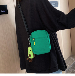 Borsa a <span class=keywords><strong>Tracolla</strong></span> <span class=keywords><strong>Nera</strong></span> Piccola in Tela con Chiusura a Cerniera per Donna, Nuova Collezione all'Ingrosso - Product Image 6
