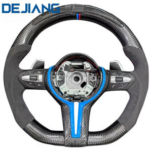 Volant de voiture en cuir Alcantara M-Sport pour <span class=keywords><strong>BMW</strong></span> F01 F20 F30 F21 F22 F31 F32 F25 M3 M5 X1 <span class=keywords><strong>X2</strong></span> Fibre de carbone avec LED - Product Image 4