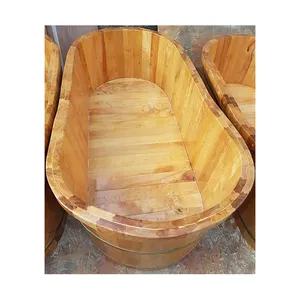 Wooden frame bathtub/ Natrual wooden barrel bath tub/ outdoor wood soak tub from Vietnam (Kaylin +84 817092069)