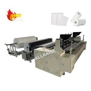 Fabrik preis Rückspul papier maschine Toiletten papier maschine Produktions linie Papierrollen schneide maschine