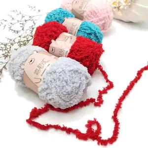 चीन बुनाई ऊन फैंसी यार्न हाथ बुनाई के लिए पॉलिएस्टर ऊनी पॉपकॉर्न crochet फैंसी बुनाई दुपट्टा