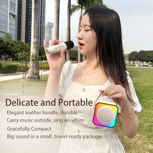 Xách tay mini Loa LED ánh sáng P8 5.3 Hifi Hệ thống loa với kép không dây Microphone trẻ em Đồ chơi trẻ em Quà tặng - Product Image 2