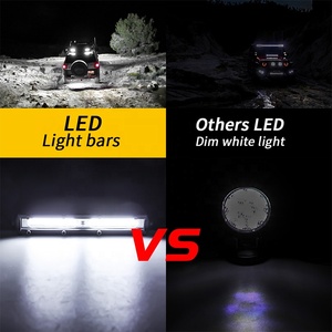 Fendo độ sáng cao siêu mỏng COB đơn hàng dẫn dải dài ánh sáng 18W 10-30V 7-inch Spotlight làm việc lái xe thanh ánh sáng - Product Image 4