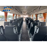 Bus de fête de luxe d'occasion Jinlv 56 places, diesel, transmission manuelle, norme Euro V, châssis avec airbag, deux portes