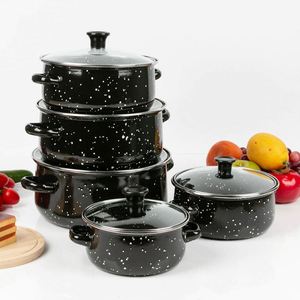 Hot Selling Wholesale Luxury Cast Iron Enamel Cookware Casserole <b>Set</b> 16-18-20-22-24cm Kitchenware Cooking Pots for Home Use - Product Image 1