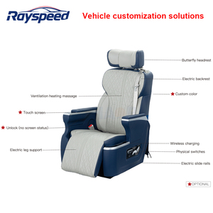 Siège Aero en cuir en tissu Durable de qualité supérieure pour Alphard et <span class=keywords><strong>Vito</strong></span> avec rotation et porte-gobelet caché pièces de siège de voiture modifiées - Product Image 3