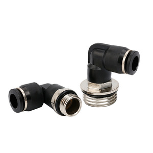 Yixing Pneumatic <b>Quick</b> Connect Coupler PL8 G02 PL10 G03 G04 With O Ring Black G Threaded <b>Connector</b> - Product Image 1