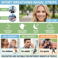 Bandes nasales respirantes hypoallergéniques LYCHA, ingrédients naturels, certifiées CE, pour un sommeil amélioré, réduction du ronflement, oxygénation