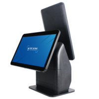 Kiosco de Autoservicio con Pantalla Dual de 15.6 Pulgadas, Terminal Android/Windows, Máquina de Pago para Mostrador, Kiosco de Autopago
