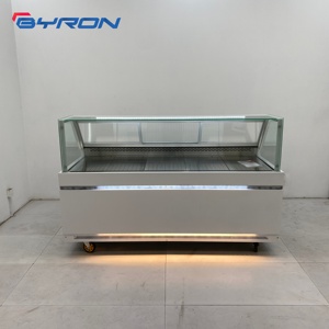 Vitrine réfrigérée pour aliments cuits, en verre, à angle droit, avec système de refroidissement par air, <span class=keywords><strong>corps</strong></span> blanc - Product Image 3
