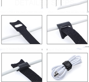 Fascette Adesive Versatili per Cavi, Misura Personalizzabile, Regolabili, Ecologiche, con Chiusura a Strappo Autoadesiva - Product Image 2