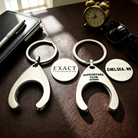 Blank Uk Token Trolley Coin Keychain Durable Safe Material Trolley Coin Key Ring