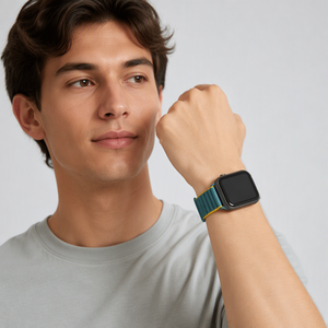 Correa de Reloj de Nailon con Velcro Personalizada para <span class=keywords><strong>Apple</strong></span> y Huawei, 22mm/24mm, Accesorios de Correa Semiterminada - Product Image 3