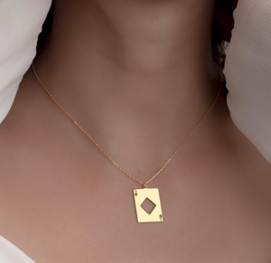 Collana di carte da gioco placcate in <span class=keywords><strong>oro</strong></span> 18k <span class=keywords><strong>asso</strong></span> di picche gioielli con ciondolo da Poker personalizzato ciondolo giocatore del casinò fascino Blackjack <span class=keywords><strong>asso</strong></span> di cuori - Product Image 3