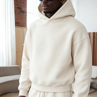 Ensemble survêtement unisexe streetwear surdimensionné en coton 100% de haute qualité, avec pantalon de jogging et sweat à capuche vierges pour hommes – Fabricant