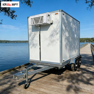 Petite remorque frigorifique mobile pour camion de restauration, chambre froide isolée, caisse congélateur isolée - Product Image 1