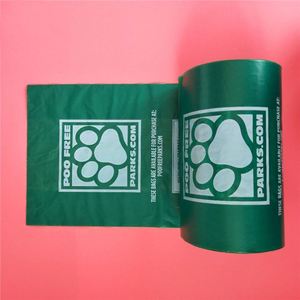 Eco-Friendly HDPE <b>Dog</b> Poop Waste Bags Biodegradable Compostable Vest Handle T-<b>Shirt</b> Style Gravure Printed Disposable WANDA Brand - Product Image 4