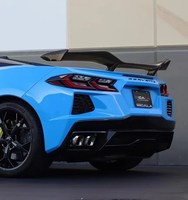 Pour Chevrolet Corvette C8, mise à niveau style Z06, kit carrosserie avec spoiler en carbone, aileron arrière en fibre de carbone style Z06 pour Corvette C8