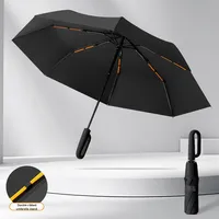 Sunday Boucle d'anneau semi-automatique 21 pouces 8 côtes 105cm 190T Parapluie pliant en nylon à double usage Protection contre la pluie solaire Résistant au vent