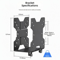 Support pour petit boîtier d'ordinateur, panneau VESA, support pour boîtier d'ordinateur, suspendu, portable, support pour mini PC