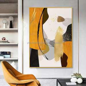 Moderno astratto decorativo marmo lamina d'oro Nordic Wall Art Picture dipinto a mano astratta wall art dipinti ad olio su tela - Product Image 2