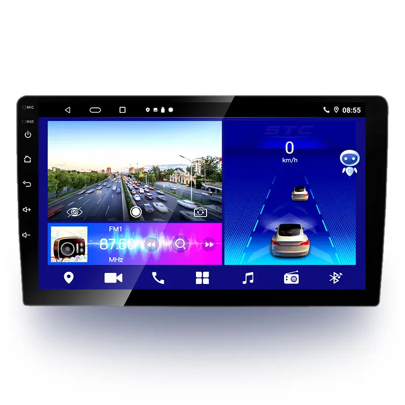 2 32GB Touchscreen Autoradios Android 9 Zoll Stereo GPS Navigation Auto GPS Multimedia Navigator Q5 Android DVD-Player