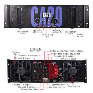 GAP-CA20 sıcak satış güç amplifikatörü 3500 Watt 2 kanal profesyonel güç amplifikatörü güç amplifikatörü ses ekipmanları - Product Image 5