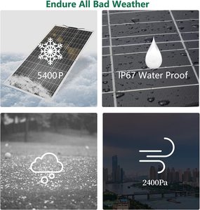 Panneaux solaires semi-flexibles monocristallins personnalisés <span class=keywords><strong>100w</strong></span> 18V semi-ETFE pour toit, voiture, <span class=keywords><strong>camping</strong></span>-<span class=keywords><strong>car</strong></span>, bateau, <span class=keywords><strong>camping</strong></span> - Product Image 4
