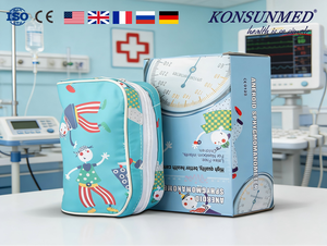 Tensiomètre anéroïde CE ISO pour enfants et nouveau-nés, brassard en coton, vessie en PVC, pochette de rangement en forme de dessin animé - Product Image 2