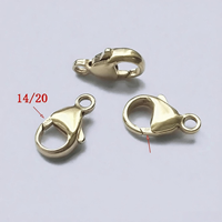 Fermoir en or rempli 14K US, moulé, original GF, forme goutte d'eau et fermoir mousqueton, pour colliers et bracelets DIY